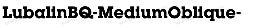 LubalinBQ-MediumOblique字体转换