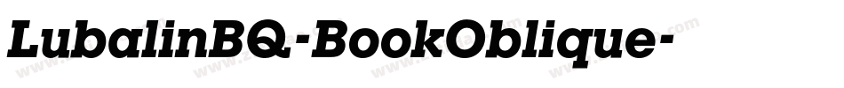 LubalinBQ-BookOblique字体转换