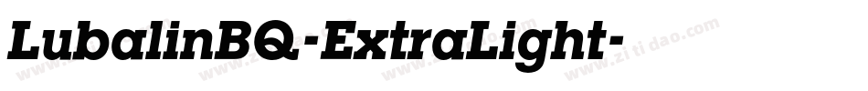 LubalinBQ-ExtraLight字体转换