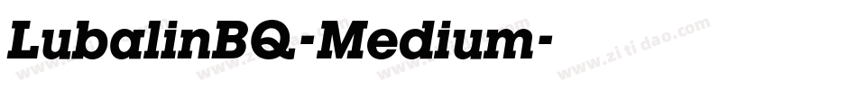 LubalinBQ-Medium字体转换