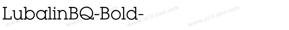 LubalinBQ-Bold字体转换