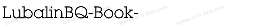 LubalinBQ-Book字体转换