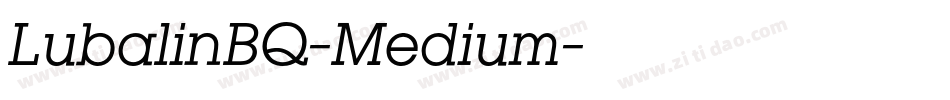 LubalinBQ-Medium字体转换
