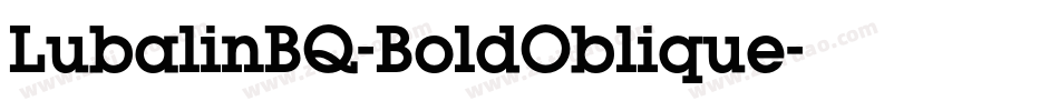 LubalinBQ-BoldOblique字体转换