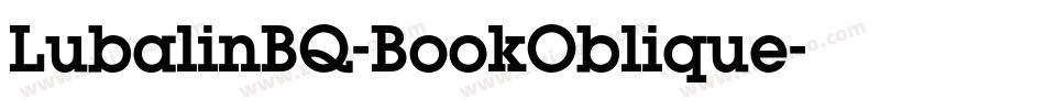 LubalinBQ-BookOblique字体转换