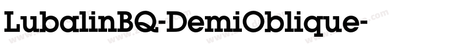 LubalinBQ-DemiOblique字体转换