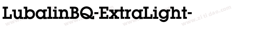 LubalinBQ-ExtraLight字体转换