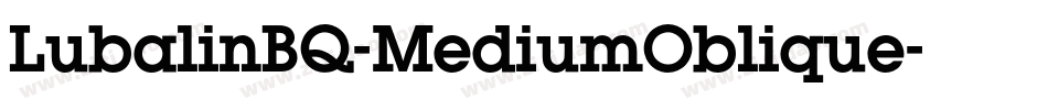 LubalinBQ-MediumOblique字体转换