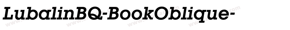 LubalinBQ-BookOblique字体转换