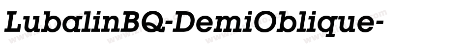 LubalinBQ-DemiOblique字体转换