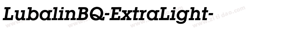 LubalinBQ-ExtraLight字体转换