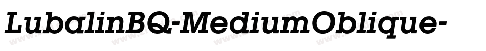 LubalinBQ-MediumOblique字体转换