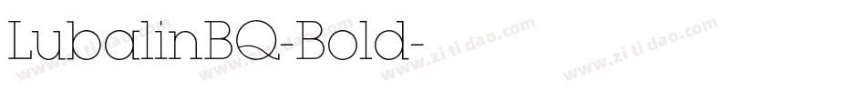 LubalinBQ-Bold字体转换