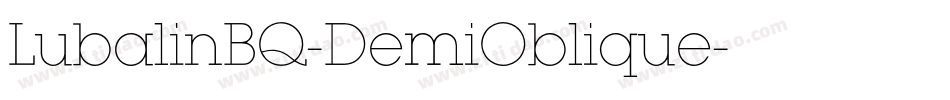 LubalinBQ-DemiOblique字体转换