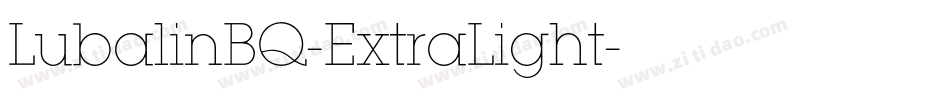 LubalinBQ-ExtraLight字体转换