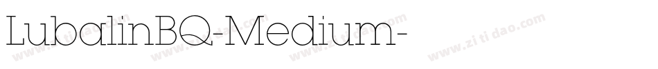 LubalinBQ-Medium字体转换
