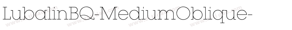 LubalinBQ-MediumOblique字体转换