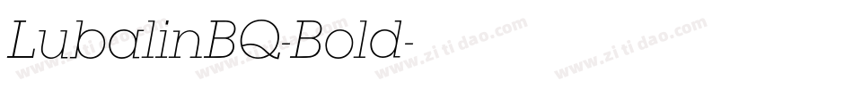 LubalinBQ-Bold字体转换