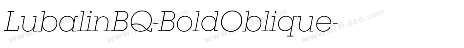 LubalinBQ-BoldOblique字体转换