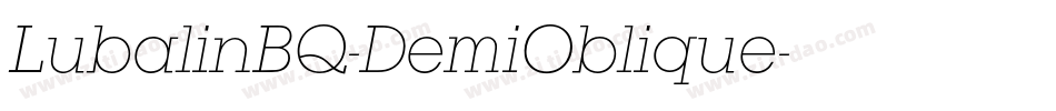 LubalinBQ-DemiOblique字体转换