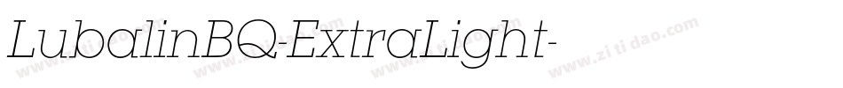 LubalinBQ-ExtraLight字体转换