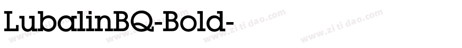 LubalinBQ-Bold字体转换
