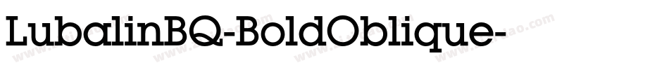 LubalinBQ-BoldOblique字体转换