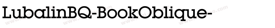 LubalinBQ-BookOblique字体转换