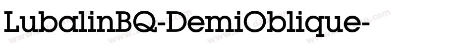 LubalinBQ-DemiOblique字体转换