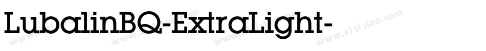 LubalinBQ-ExtraLight字体转换