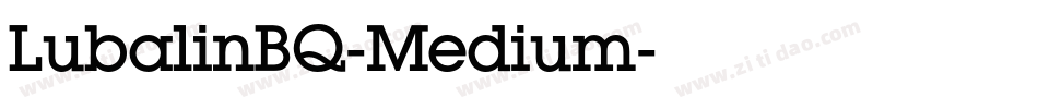 LubalinBQ-Medium字体转换