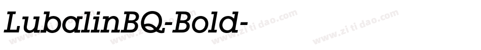 LubalinBQ-Bold字体转换