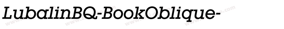 LubalinBQ-BookOblique字体转换