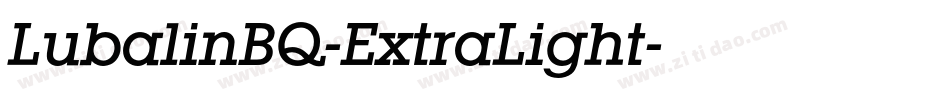 LubalinBQ-ExtraLight字体转换
