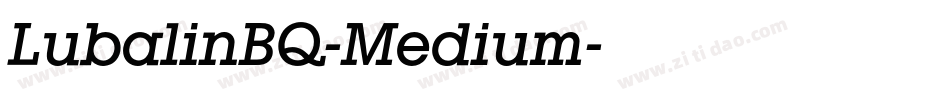 LubalinBQ-Medium字体转换