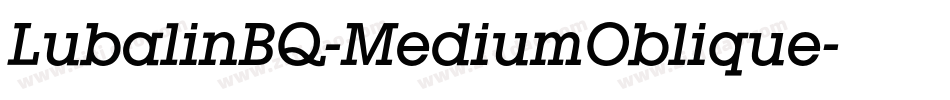 LubalinBQ-MediumOblique字体转换