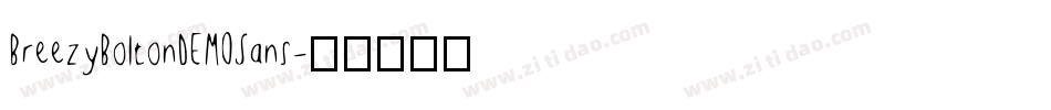 BreezyBoltonDEMOSans字体转换