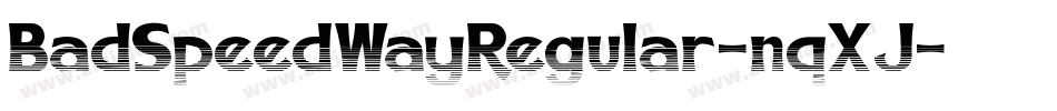 BadSpeedWayRegular-nqXJ字体转换