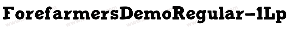 ForefarmersDemoRegular-1LpB字体转换