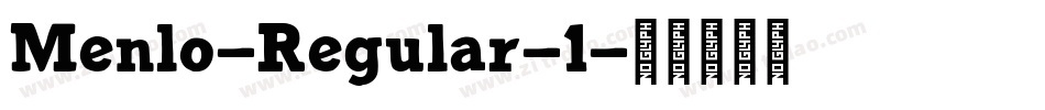 Menlo-Regular-1字体转换