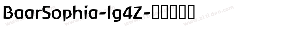 BaarSophia-lg4Z字体转换