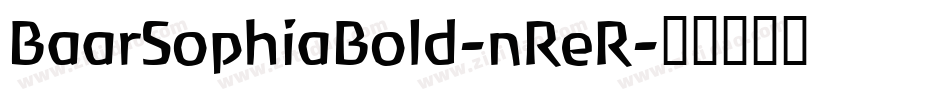 BaarSophiaBold-nReR字体转换