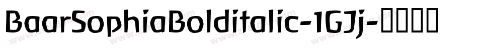 BaarSophiaBolditalic-1GJj字体转换