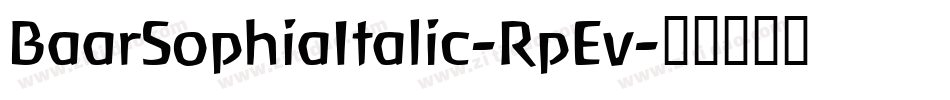 BaarSophiaItalic-RpEv字体转换