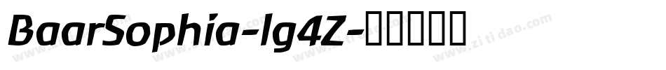 BaarSophia-lg4Z字体转换