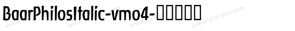 BaarPhilosItalic-vmo4字体转换