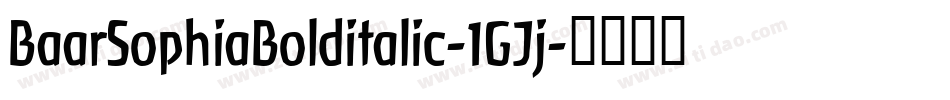 BaarSophiaBolditalic-1GJj字体转换