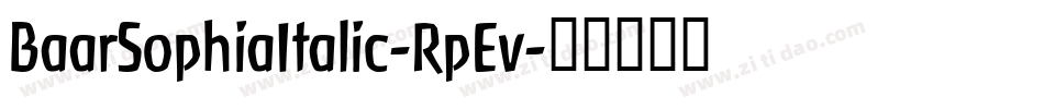 BaarSophiaItalic-RpEv字体转换