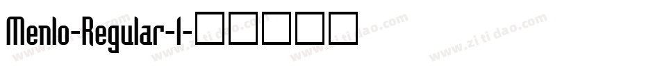 Menlo-Regular-1字体转换