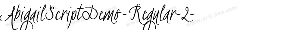 AbigailScriptDemo-Regular-2字体转换